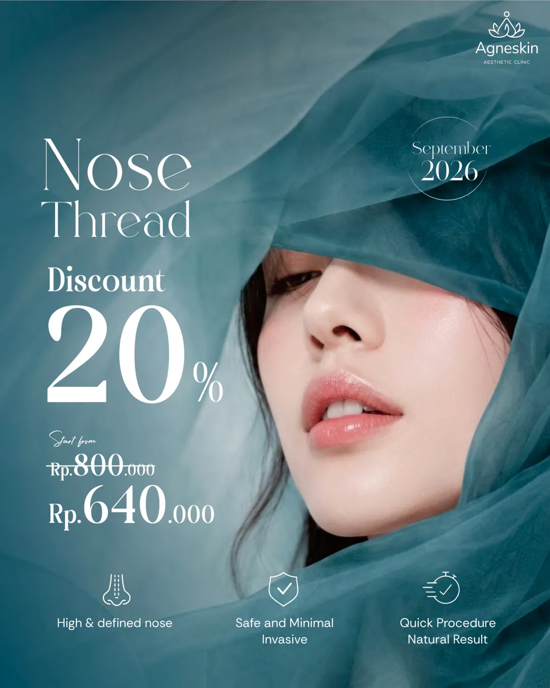Promo diskon 20% Nose Thread