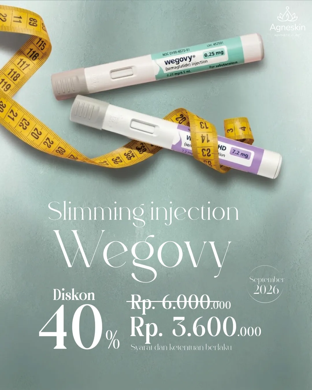Promo diskon 40% Slimming Injection Wegovy