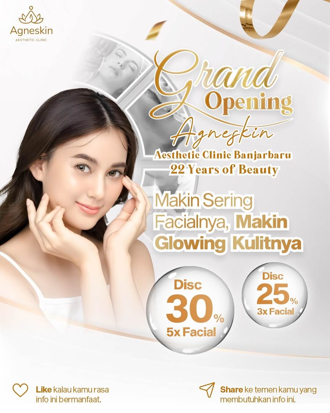 GO Celebration Agneskin Banjarbaru is here! ✨ Nikmati promo gila-gilaan yang cuma ada selama per (3)